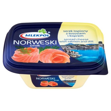 Mlekpol Norweski smak Serek topiony z łososiem i koprem 150 g (2)