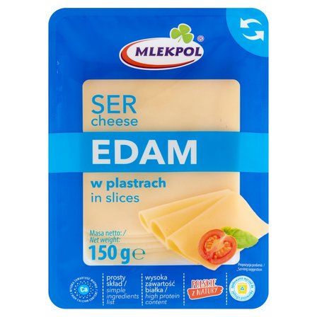 Mlekpol Ser edam w plastrach 150 g (1)