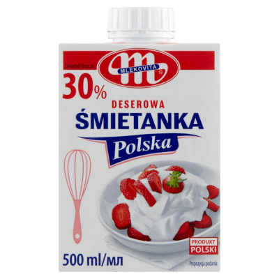 Mlekovita Śmietanka Polska deserowa 30 % 500 ml (1)