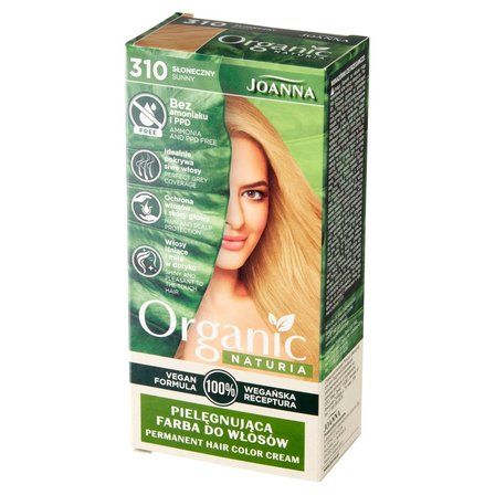 Joanna Naturia Organic Pielęgnująca farba do włosów słoneczny 310 (2)