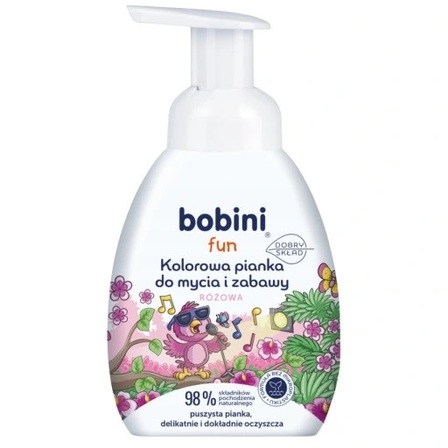 Bobini Fun Pianka do mycia i zabawy 300ml różowa (1)