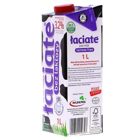 Łaciate Mleko UHT bez laktozy 3,2 % 1 l (3)