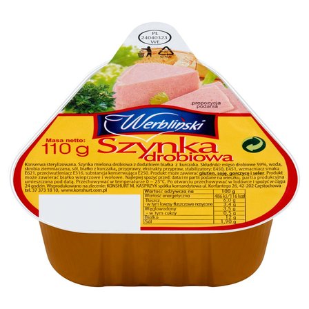 Werbliński Szynka drobiowa 110 g (2)