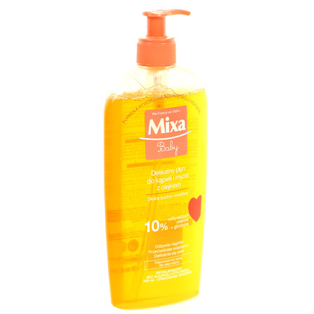 Mixa Baby Delikatny płyn do kąpieli i mycia z olejkiem 400 ml (11)