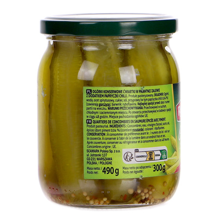 WM Ogórki ćwiartki z chili 490 g (9)