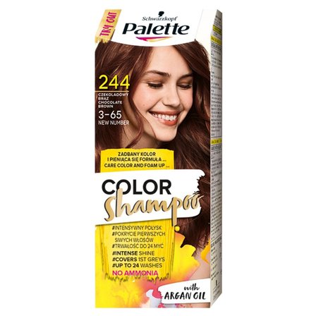 Palette Color Shampoo Szampon koloryzujący do włosów 244 (3-65) czekoladowy brąz (1)