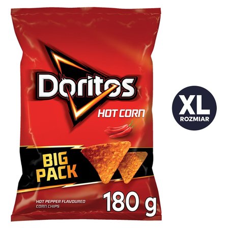 Doritos Hot Corn Chipsy kukurydziane o smaku ostrej papryki 180 g (2)