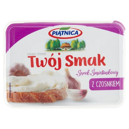 Piątnica Twój Smak Serek śmietankowy z czosnkiem 135 g (1)