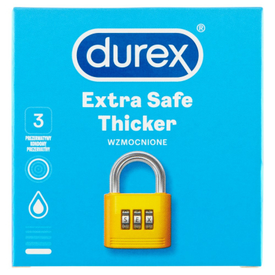 Durex Extra Safe Thicker Prezerwatywy 3 sztuki (2)