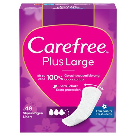 Carefree Plus Large Wkładki higieniczne świeży zapach 48 sztuk (1)