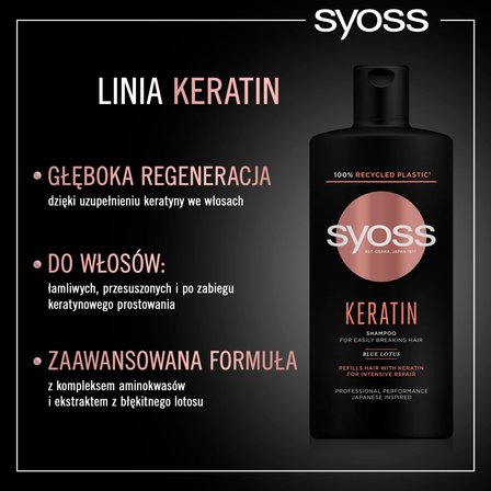 Syoss Keratin Szampon do włosów słabych i łamliwych 440 ml (5)