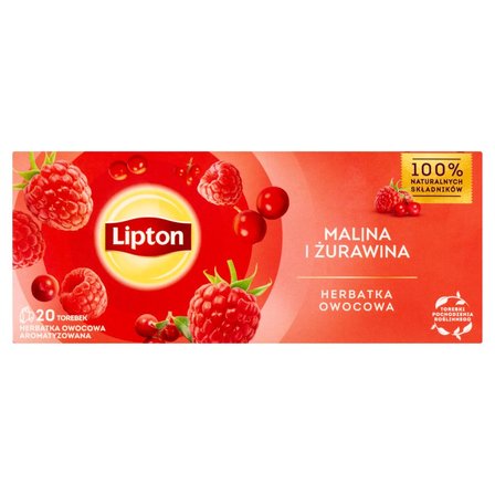 Lipton Herbatka owocowa malina i żurawina 32 g (20 torebek) (1)