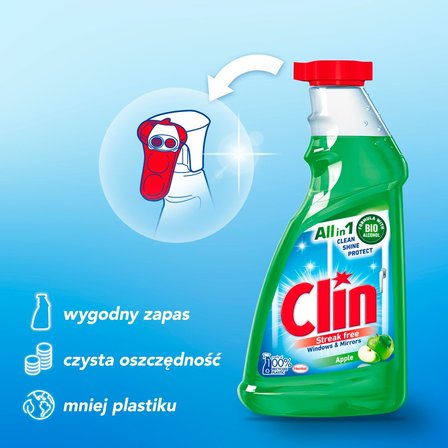 Clin Apple Płyn do mycia powierzchni szklanych 500 ml (2)