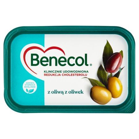 Benecol Tłuszcz do smarowania z dodatkiem stanoli roślinnych z oliwą z oliwek 400 g (1)