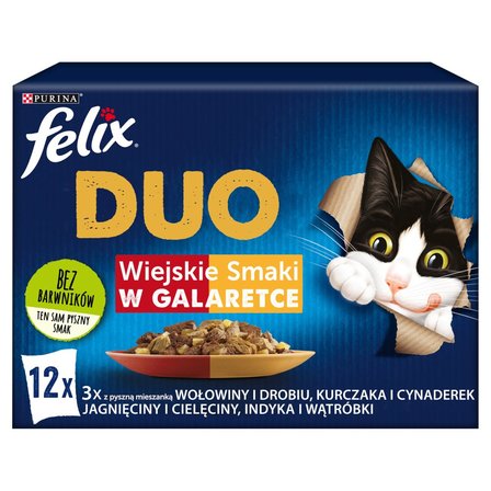 Felix Duo Karma dla kotów wiejskie smaki w galaretce 1,02 kg (12 x 85 g) (2)