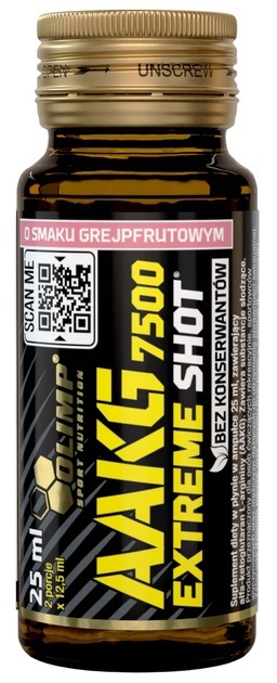 Olimp AAKG 7500 Extreme Shot odżywka przedtreningowa 25 ml Grejpfrut (1)