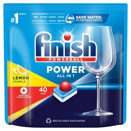 Finish Power Lemon Tabletki do mycia naczyń w zmywarce 640 g (40 sztuk) (1)