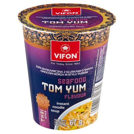 Vifon Tom Yum Zupa z kluskami o smaku owoców morza w stylu tajskim 67 g (2)