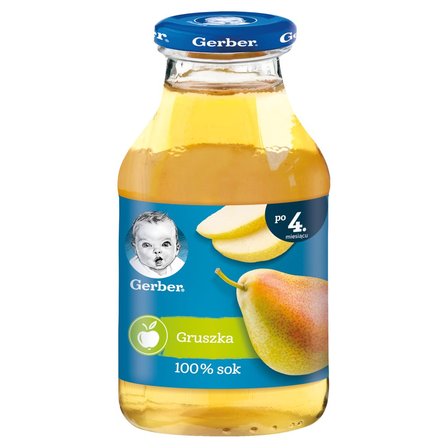 Gerber Sok 100% gruszka dla niemowląt po 4. miesiącu 200 ml (1)