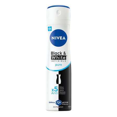 Nivea Black&White Invisible Pure Antyperspirant Spray 150ml (1)