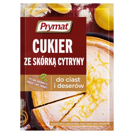 Prymat Cukier ze skórką cytryny do ciast i deserów 15 g (1)