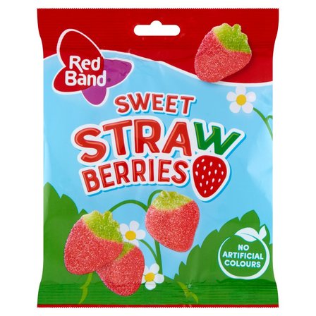 Red Band Sweet Strawberries Żelki piaskowane cukrem o smaku truskawkowym 100 g (1)