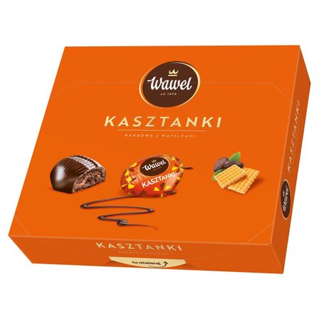 Wawel Kasztanki kakaowe z wafelkami Czekolada z nadzieniem 330 g (1)