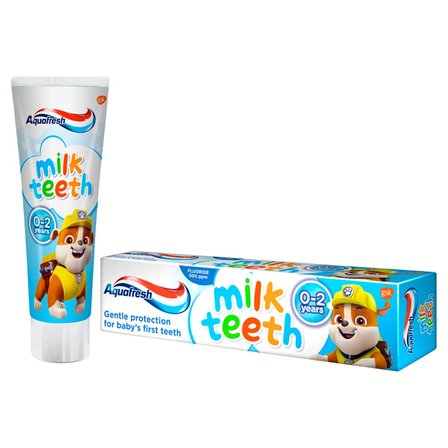Aquafresh Milk Teeth Pasta do zębów z fluorkiem 0-2 lata 50 ml (7)