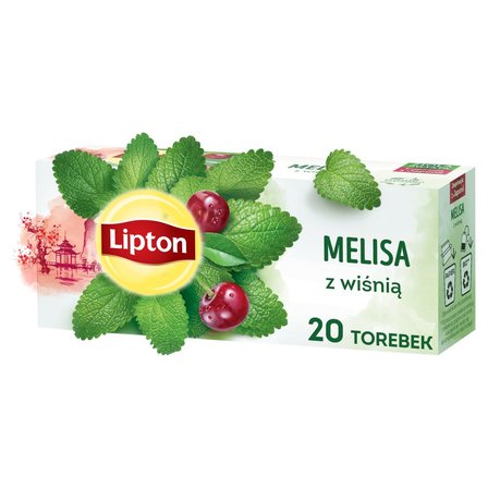 Lipton Herbatka ziołowa aromatyzowana melisa z wiśnią 24 g (20 torebek) (2)