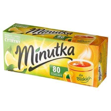 Minutka Herbata czarna aromatyzowana o smaku cytryny 122 g (80 x 1,4 g) (2)