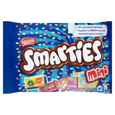 Smarties Mini Mleczna czekolada w chrupiących cukrowych skorupkach 216 g (1)