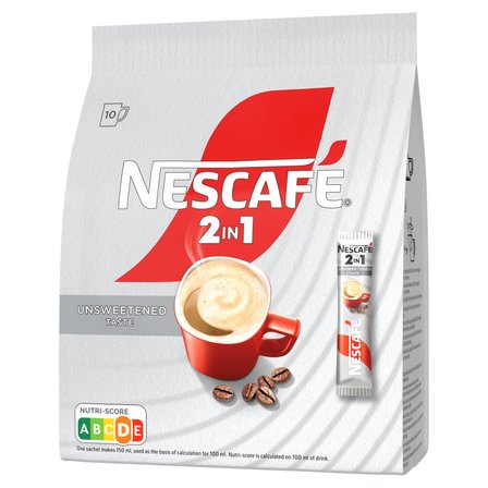 Nescafé 2in1 Unsweetened Taste Rozpuszczalny napój kawowy 80 g (10 x 8 g) (2)