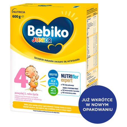 Bebiko Junior 4 Odżywcza formuła na bazie mleka dla dzieci powyżej 2. roku życia 600 g (2)