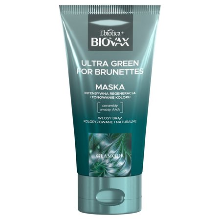 Biovax Glamour Ultra Green For Brunettes Maska do włosów dla brunetek 150ml (1)