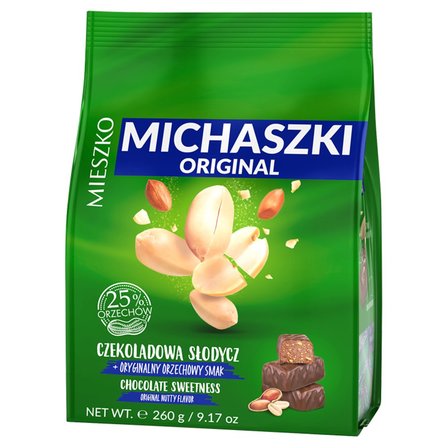 Mieszko Michaszki Original Cukierki z orzeszkami arachidowymi w czekoladzie 260 g (1)