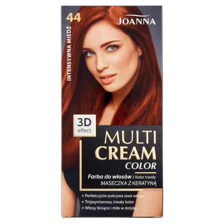 Joanna Multi Cream Color Farba do włosów intensywna miedź 44 (1)