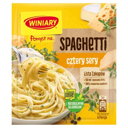 Winiary Pomysł na... Spaghetti cztery sery 31 g (1)