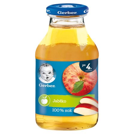 Gerber Sok 100% jabłko dla niemowląt po 4. miesiącu 200 ml (1)