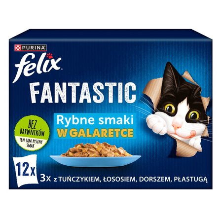 Felix Fantastic Karma dla kotów rybne smaki w galaretce 1,02 kg (12 x 85 g) (2)