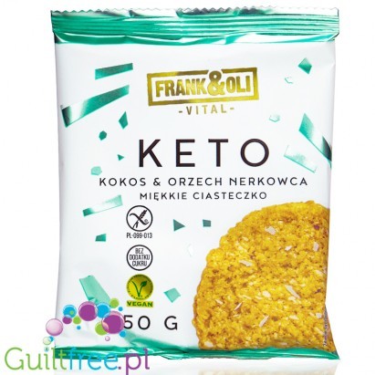 FRANK & OLI MIĘKKIE WEGAŃSKIE CIASTECZKO VITAL KETO KOKOS&NERKOWIEC 50G (1)