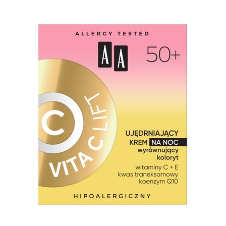 AA Vita C Lift 50+ ujędrniający krem na noc wyrównujący koloryt 50 ml (1)