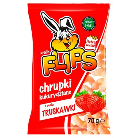 Flips Chrupki kukurydziane o smaku truskawki 70 g (1)