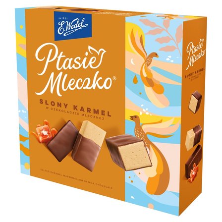 E. Wedel Ptasie mleczko słony karmel w czekoladzie mlecznej 340 g (1)