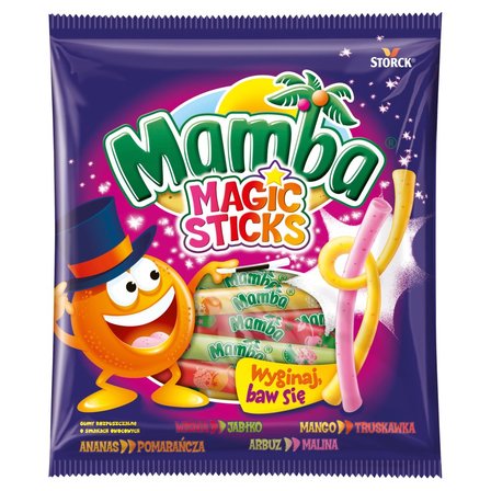 Mamba Magic Sticks Gumy rozpuszczalne o smakach owocowych 140 g (1)