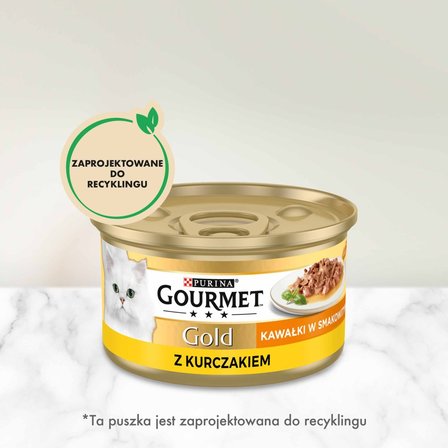 Gourmet Gold Karma dla kotów kawałki w smakowitym sosie z kurczakiem 85 g (2)