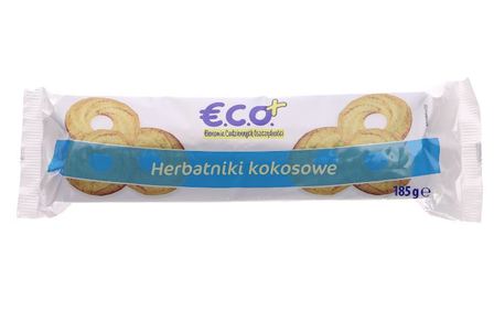 Eco+ herbatniki kokosowe 185g (1)