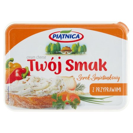 Piątnica Twój Smak Serek śmietankowy z przyprawami 135 g (1)