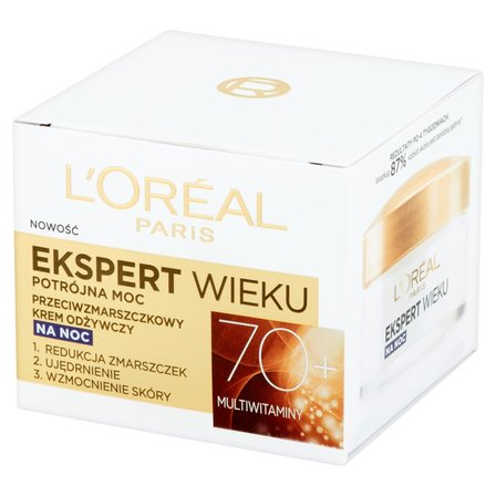 L'Oreal Paris Ekspert Wieku 70+ Przeciwzmarszczkowy krem odżywczy na noc 50 ml (2)