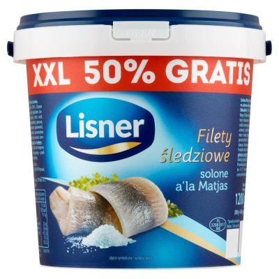 Lisner Filety śledziowe solone a'la Matjas 1200 g (1)