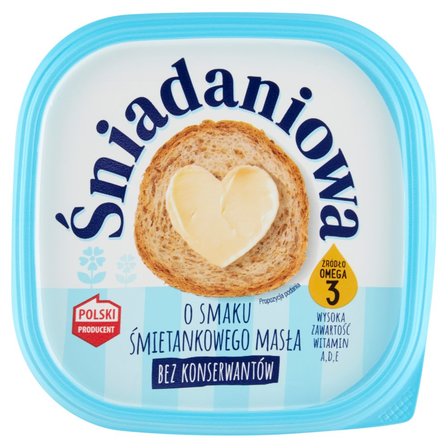 Śniadaniowa Margaryna o zmniejszonej zawartości tłuszczu o smaku śmietankowego masła 450 g (1)